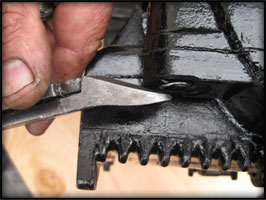 cut the new spring flush to the case